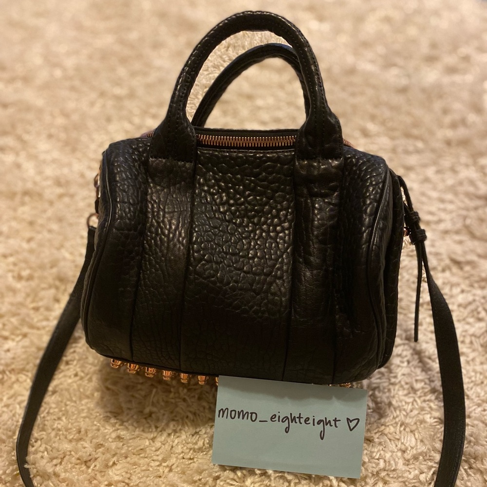 NWT Alexander Wang Rockie in rose gold, pebbled leather